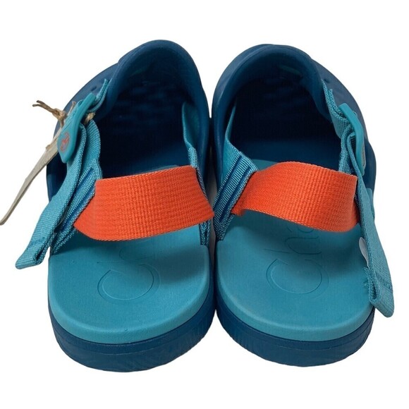 NEW Chaco Chillos Clogs Women's Size 11 Blue Orange Sandals Adjustable EU 42 - Picture 7 of 10